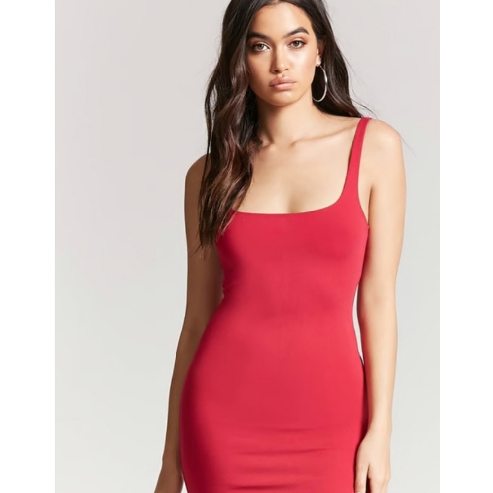 Forever 21 sexy bodycon below the knee dress